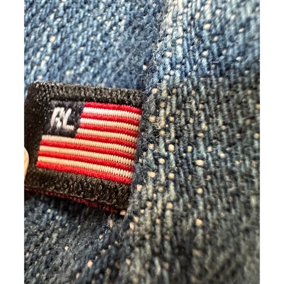 Vintage Y2K Ralph Lauren Polo Jeans Co Black Tag Denim Jacket XL Festival Travel - Picture 9 of 14